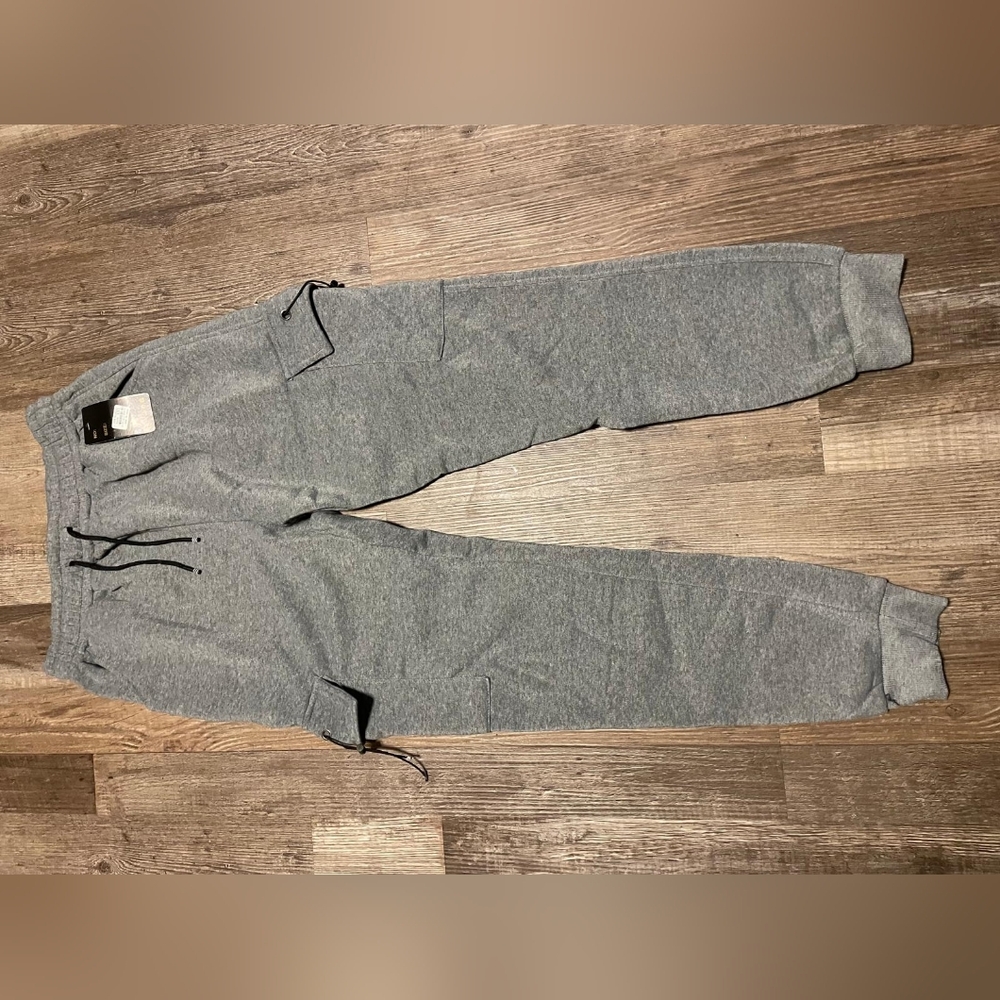 Men's Grey Jogger Pants with Drawstring